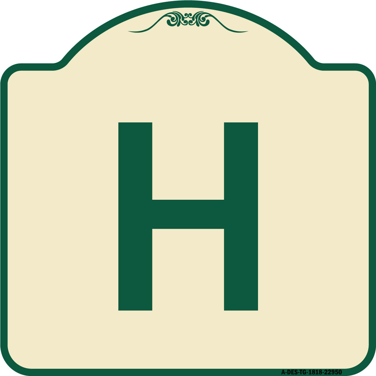 Sign with Letter H