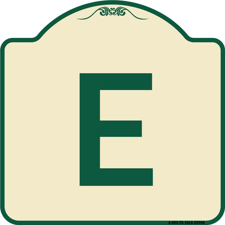 Sign with Letter E