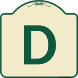 Sign with Letter D