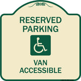 Reserved Parking Van Accessible with Symbol