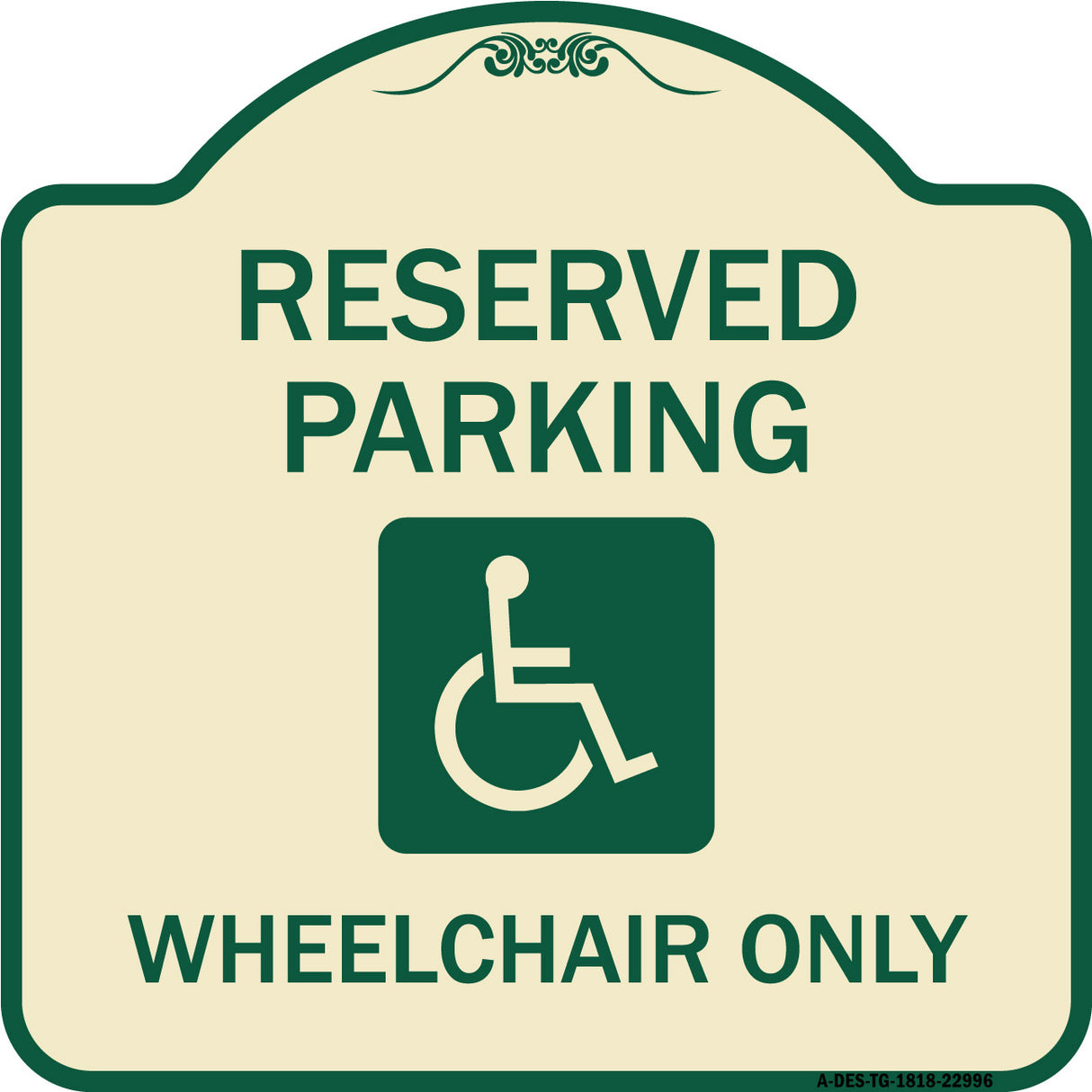 Reserved Parking Wheelchair Only (With Graphic)