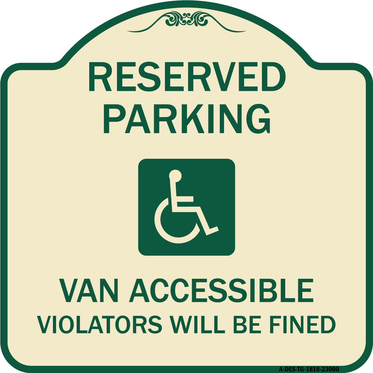 Reserved Parking Van Accessible Violators Will Be Fined (With Graphic)