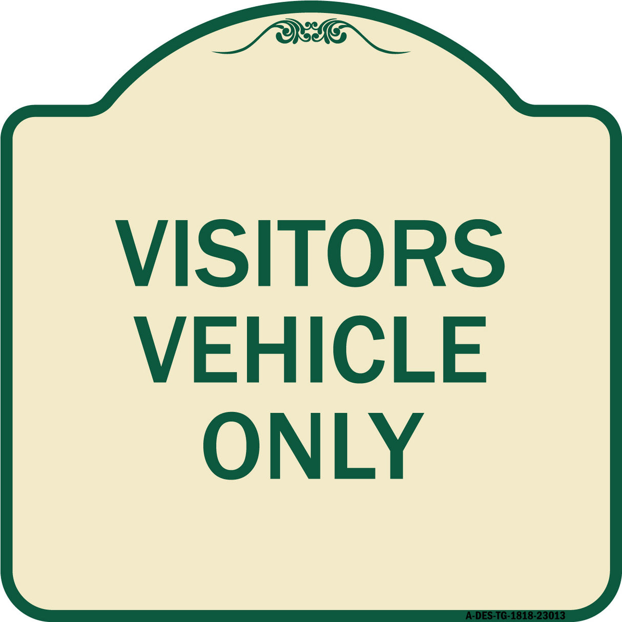 Reserved Parking Sign Visitor Vehicles Only