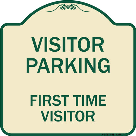 Reserved Parking Sign Visitor Parking First Time Visitor