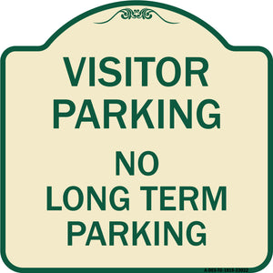 Reserved Parking Sign Visitor Parking No Long-Term Parking