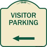 Reserved Parking Sign Visitor Parking (Arrow Pointing Left)
