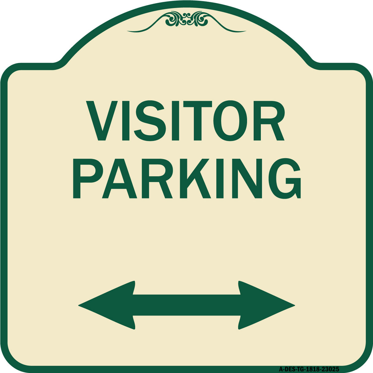 Reserved Parking Sign Visitor Parking (Arrow Pointing Left and Right)