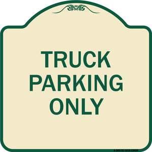 Reserved Parking Sign Truck Parking Only