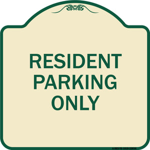 Reserved Parking Sign Resident Parking Only