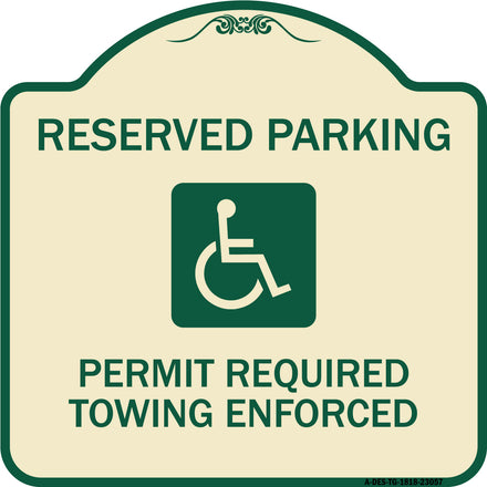 Reserved Parking Permit Required Towing Enforced (With Graphic)