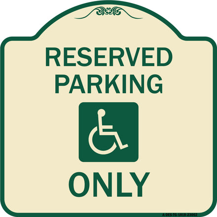 Reserved Parking Only (With Handicapped Symbol)