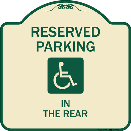 Reserved Parking in the Rear (With Graphic)