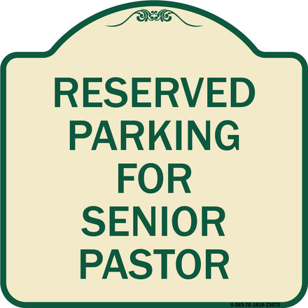 Reserved Parking for Senior Pastor