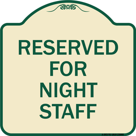 Reserved Parking for Night Staff