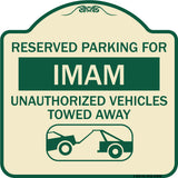 Reserved Parking for Imam Unauthorized Vehicles Towed Away (With Tow Away Graphic)