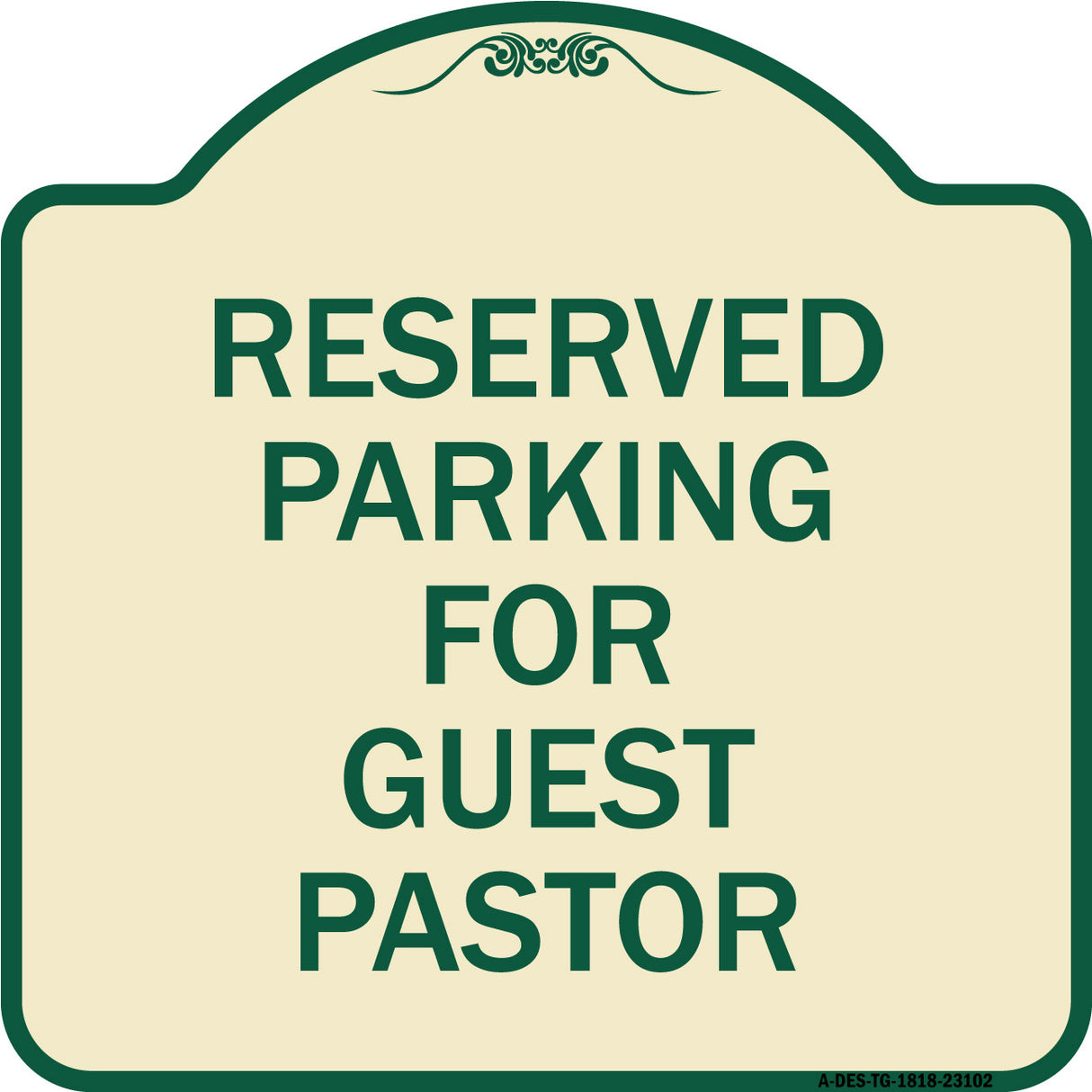 Reserved Parking for Guest Pastor
