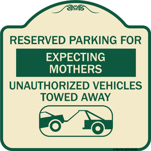 Reserved Parking for Expecting Mothers Unauthorized Vehicles Towed Away