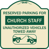 Reserved Parking for Church Staff Unauthorized Vehicles Towed Away (With Tow Away Graphic)