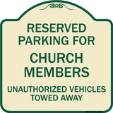 Reserved Parking for Church Members Unauthorized Vehicles Towed Away