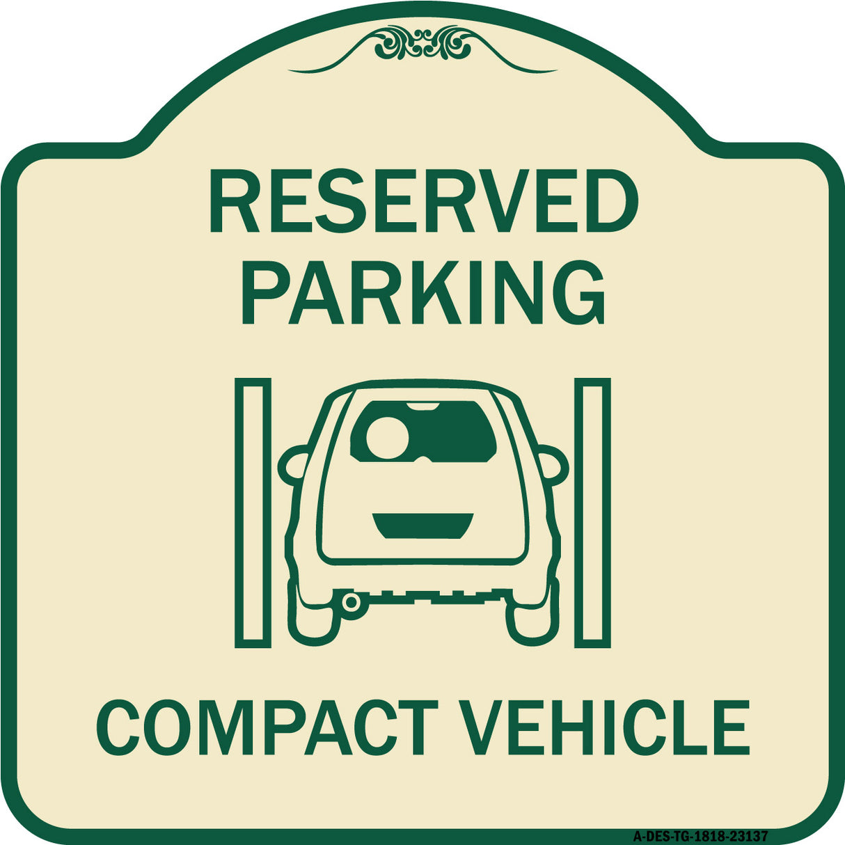 Reserved Parking Compact Vehicle