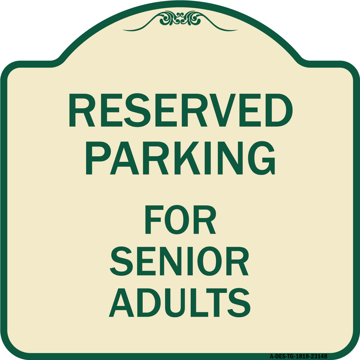 Reserved Parking - for Senior Adults