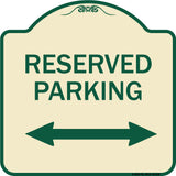 Reserved Parking (Arrow Pointing Left and Right)