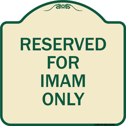 Reserved for Imam Only