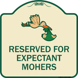 Reserved for Expectant Mothers (With Stork & Baby Graphic)