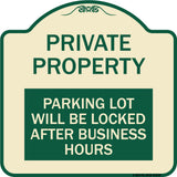 Private Property Parking Lot Will Be Locked After Business Hours