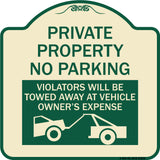 Private Parking Violators Will Be Towed Away at Vehicle Owner's Expense
