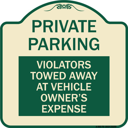 Private Parking Violators Towed Away at Vehicle Owner's Expense