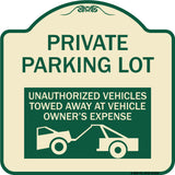 Private Parking Lot Unauthorized Vehicles Towed at Owner Expense