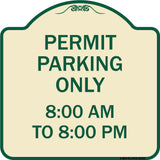 Permit Parking Only 8-00 Am to 8-00 Pm