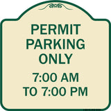 Permit Parking Only 7-00 Am to 7-00 Pm