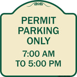 Permit Parking Only 7-00 Am to 5-00 Pm