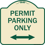 Permit Parking Only (Bidirectional Arrow)