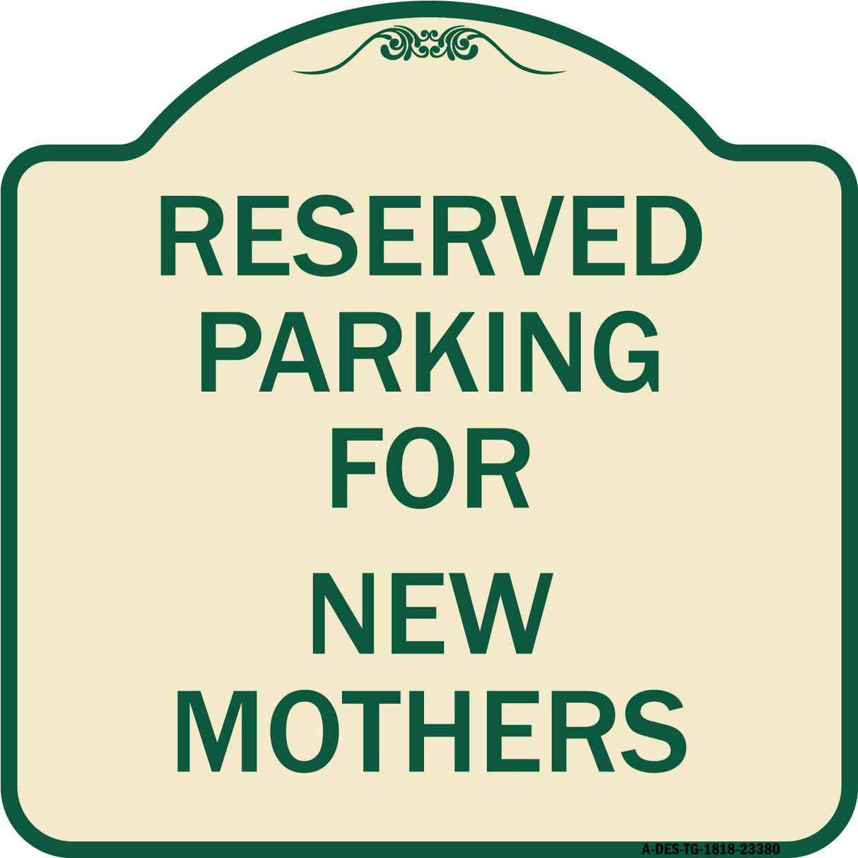 Parking Reserved for New Mothers