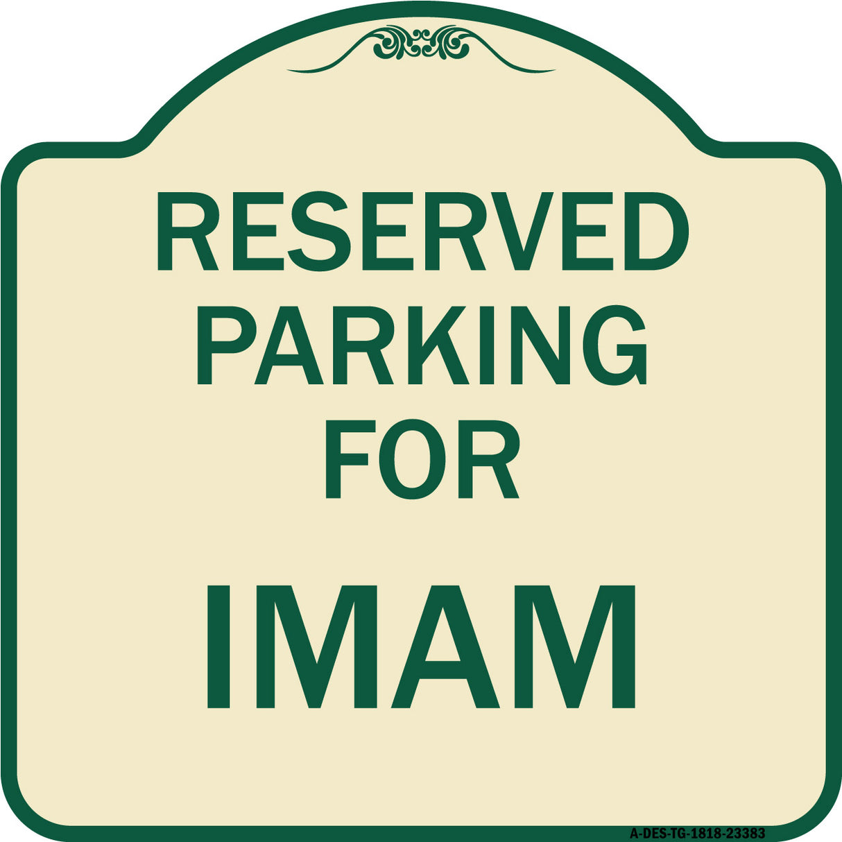 Parking Reserved for Imam