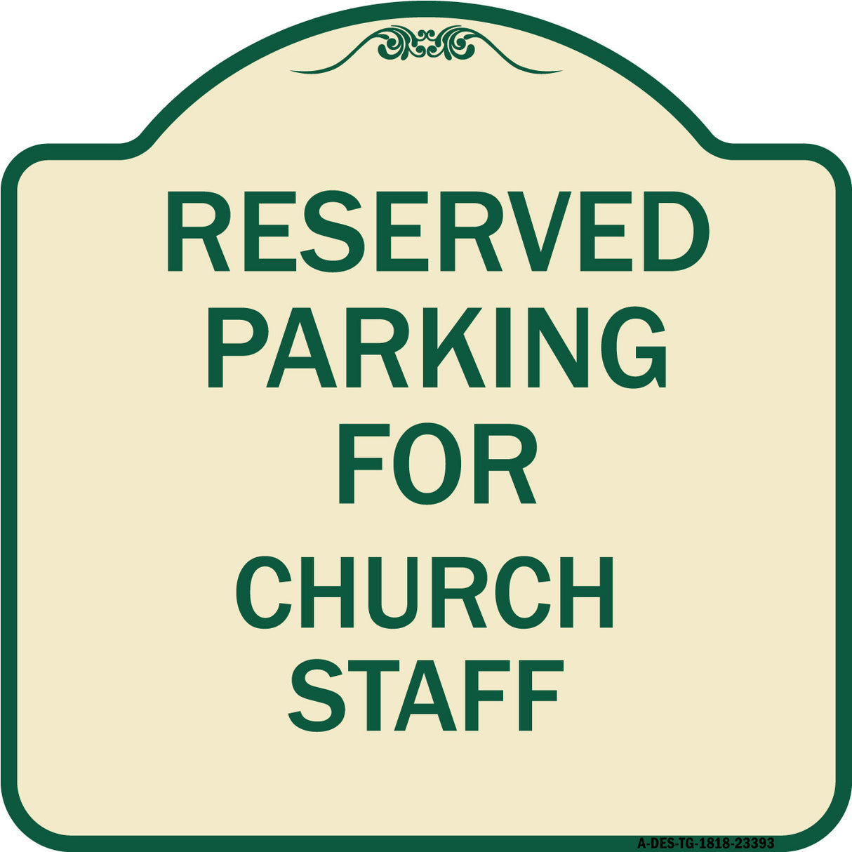 Parking Reserved for Church Staff