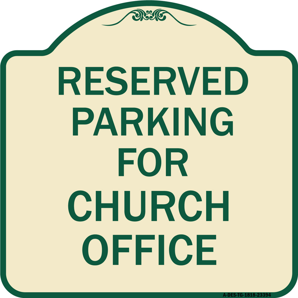 Parking Reserved for Church Office
