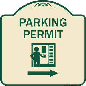 Parking Permit (With Right Arrow Symbol)