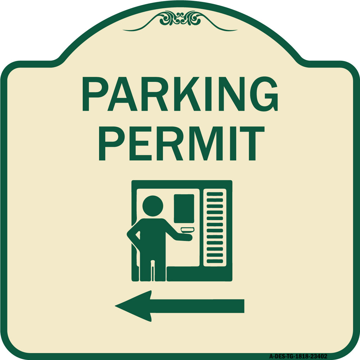 Parking Permit (With Left Arrow Symbol)