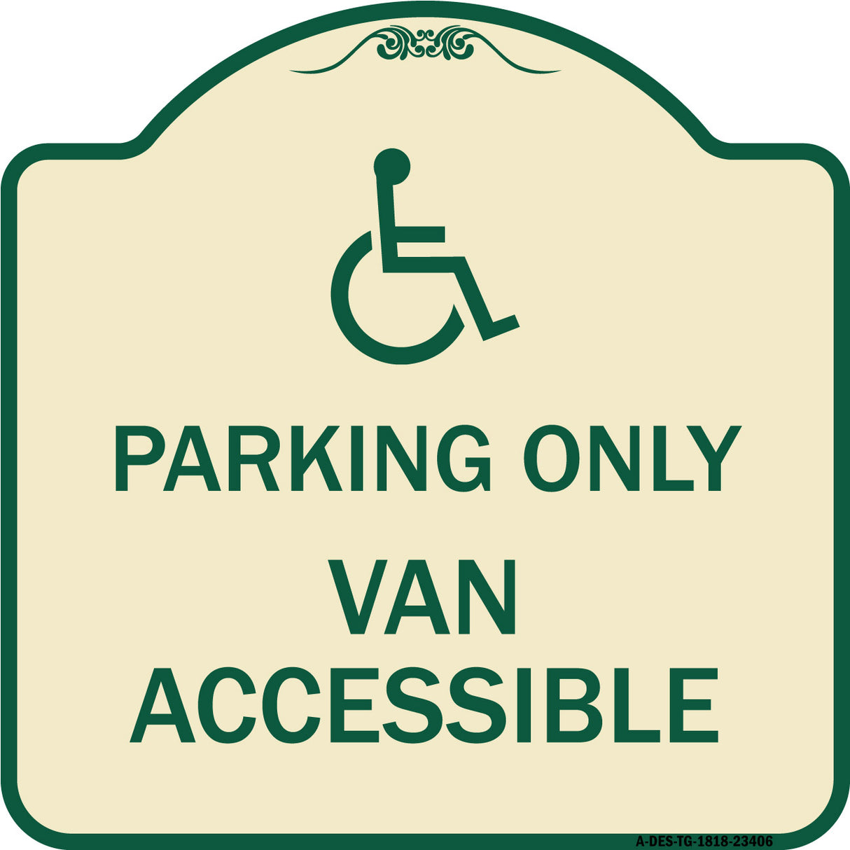 Parking Only Van Accessible (With Graphic)
