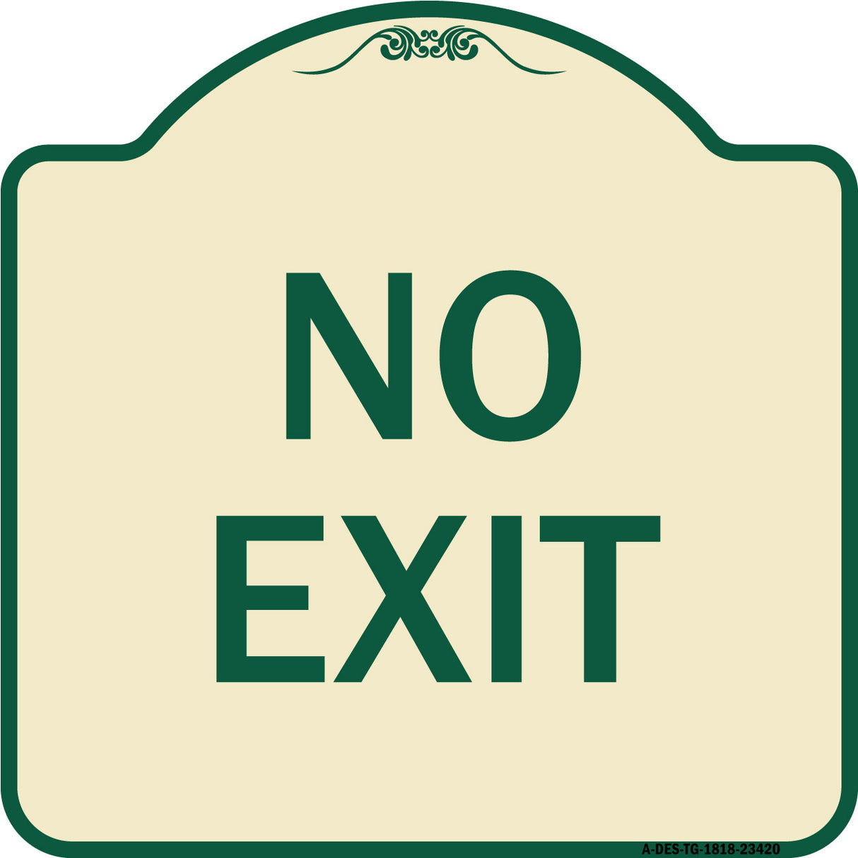 Parking Lot Sign No Exit