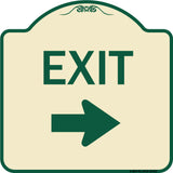 Parking Lot Sign Exit Sign (Right Arrow)