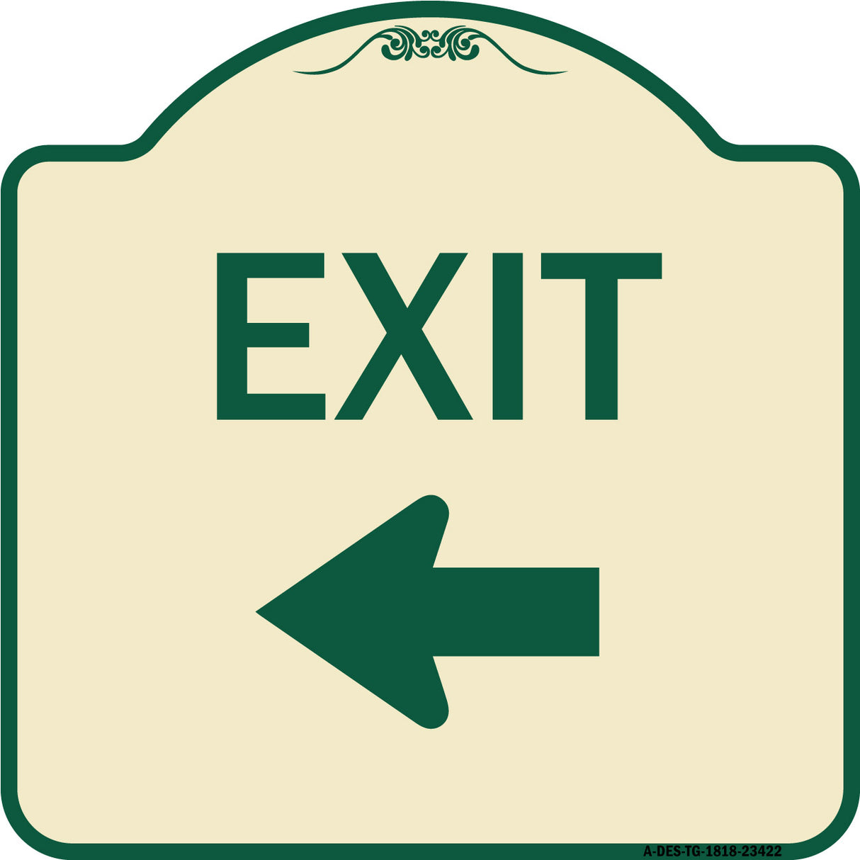 Parking Lot Sign Exit Sign (Left Arrow)