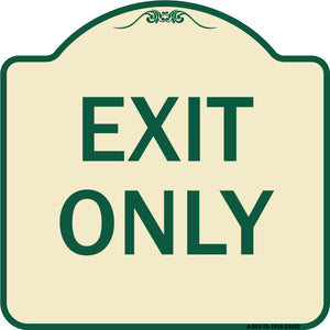 Parking Lot Sign Exit Only
