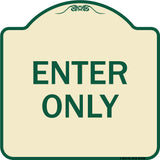 Parking Lot Sign Enter Only