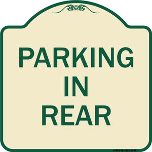 Parking in Rear