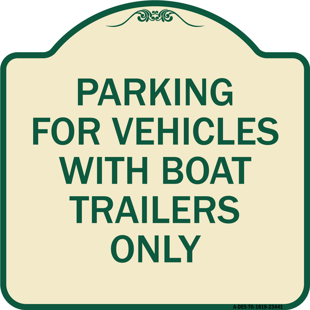 Parking for Vehicles with Boat Trailers Only